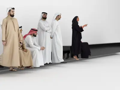 Arab People Collection - Arab Man and Woman 3D model