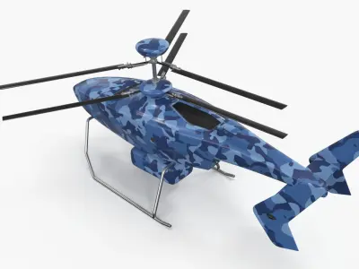  VRT-300 Naval UAV Helicopter Blue Camo 