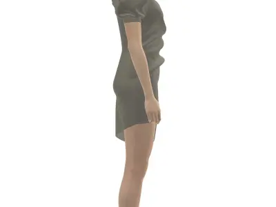 dresses person sleeveless dress 3D model