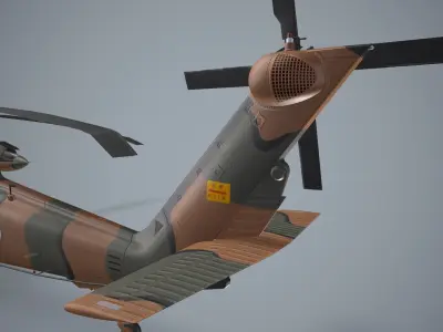  UH-60JA Black Hawk Japan Basic Animation Low-poly 3D model