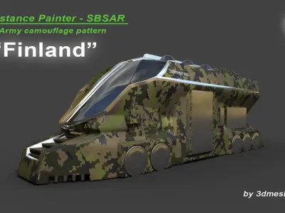 Finland - Army Camouflage Pattern - SBSAR Material 3D model