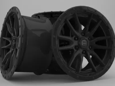 FUEL - D680 REBEL 1PC Anthracite Center with Black Lip 3D model
