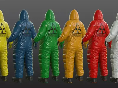 Bio Hazard Protective Suit Low-poly 3D model