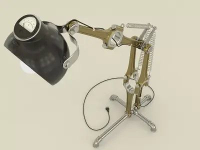 Industrial adjustable lamp  3D model