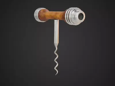 Corkscrew Low-poly 3D model
