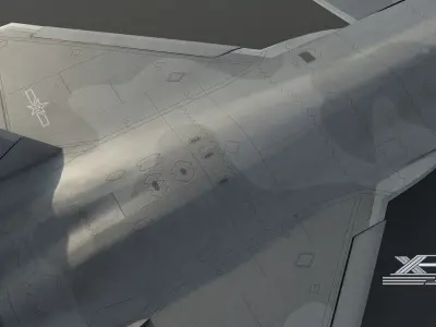 J20 fighter 3D model