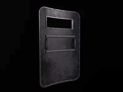 Police Riot Shield Free low-poly 3D model