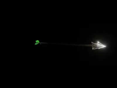 Stylized Arrow 2    Free low-poly 3D model