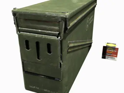 40mm Ammo Box Low-poly 3D model