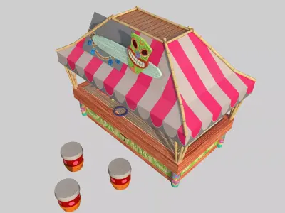 Carnival Shop Low-poly 3D model