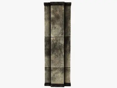 Column wooden Low-poly 3D model