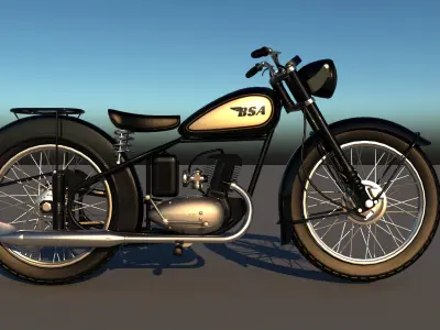 BSA Bantam D1 motorcycle 3D model
