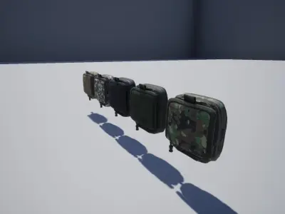 Map pouch Low-poly 3D model