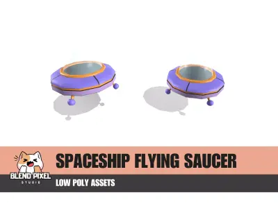 Spaceship Flying Saucer Low-poly 3D model buy