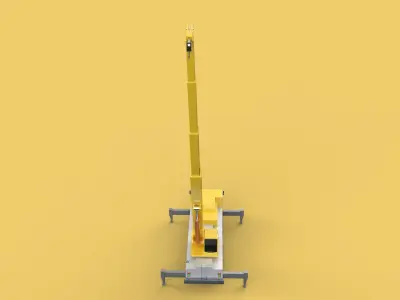 LIEBHERR LTM 1070 TELESCOPIC MOBILE CRANE EXTENDED BOOM TRUCK 3D model