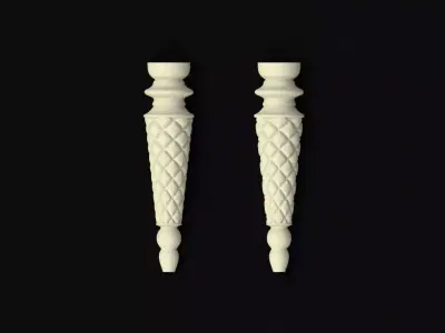 leg High quality 3d models for processing on a cnc machine 3D model 35