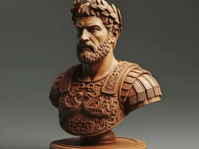 Medieval Roman King Chess Piece 3D print model