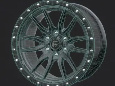FUEL - D680 REBEL 1PC Anthracite Center with Black Lip 3D model