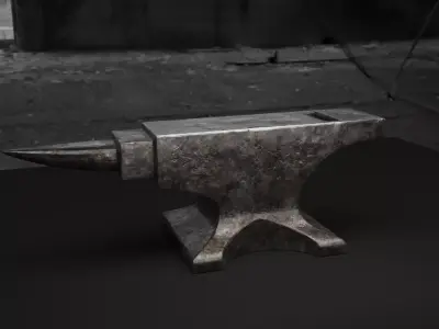 anvil on table 3D model