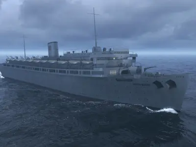 MV Wilhelm Gustloff German cruise ship 3D model