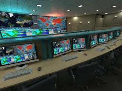 Mission Control Center 3D model