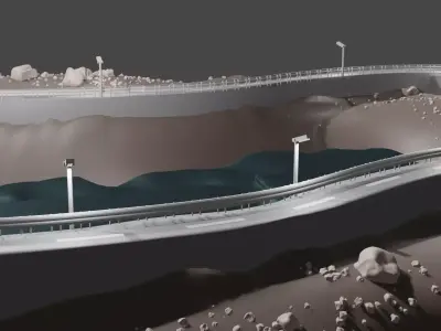  water storage facility Low-poly 3D model