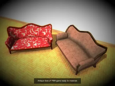 Game Ready Antique Furniture 3D Model Pack