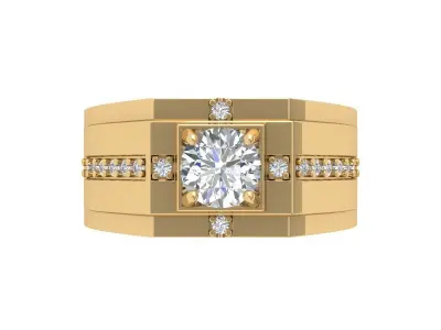  Solitaire Engagement Ring 3D print model 6