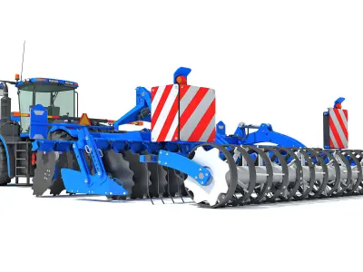 Tractor Seed Drill New Holland 3D model