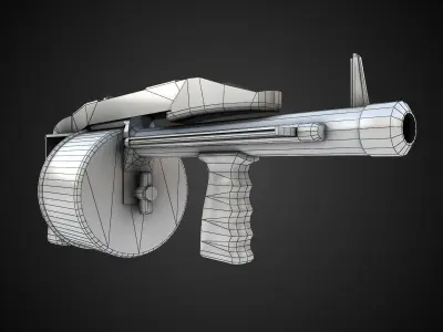 Low poly shotguns collection rifle Low-poly 3D model
