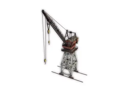 Port Crane Low-poly 3D model