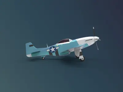 North American P 51 Mustang  3D model