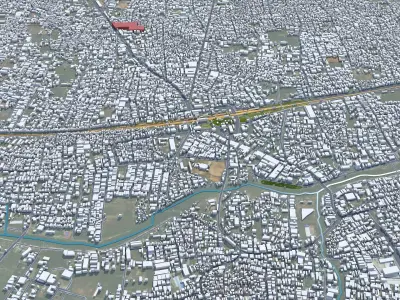 Tiruppur Tamil Nadu India 30km AI Low-poly 3D model
