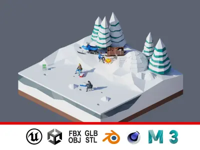 land 30A Low-poly 3D model