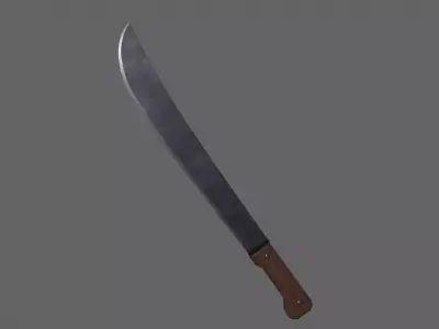 PBR Machete V2c Low-poly 3D model