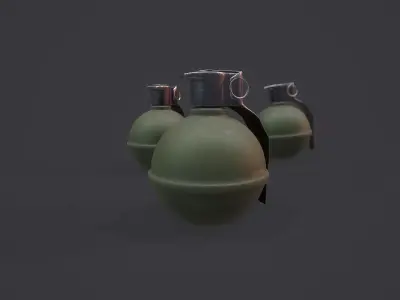 M67 - Grenade - Models and Textures Low-poly Low-poly 3D model