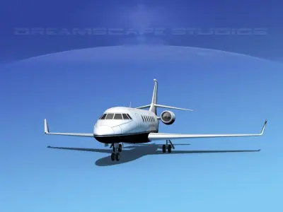 Dassault Falcon 2000 V04 3D model purchase