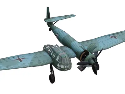 Blohm and Voss BV 141 Low-poly 3D model