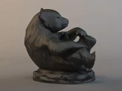 Animal Parts Panda bear Sculpture 3D 3D model