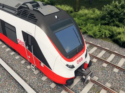 Austrian Train - Talent 3 OEBB CityJet  Low-poly 3D model
