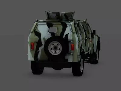  KRAZ Cougar 6x6 Heavy Military Truck Ukrainian Cargo Truck  Low-poly 3D model