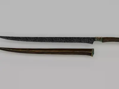 Flyssa Sword Low-poly 3D model