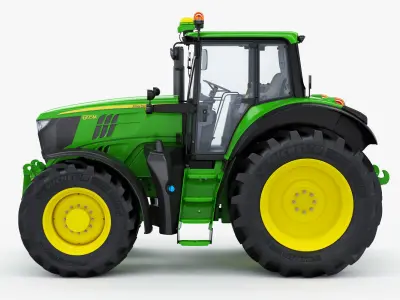 Farm Tractor John Deere 6195M 3D model