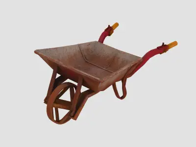 Wheelbarrow Low-poly 3D model buy