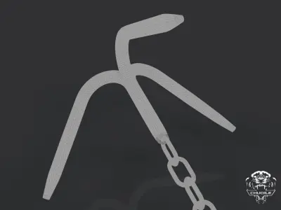 Grappling Hook Low-poly 3D model