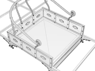 Korean Palanquin Sogyo - Joseon Tongsinsa 3D model