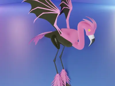 Flamingo Dragon 3D model
