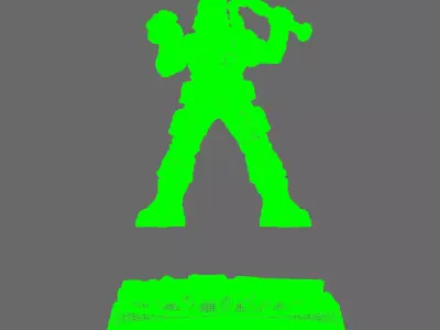 Colonial Troops Action Hero Chuck 3D print model