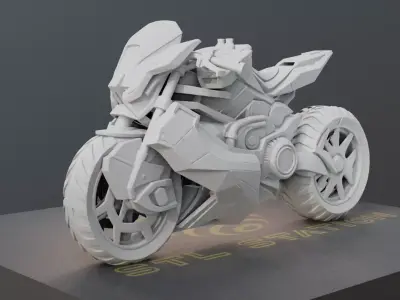 Urban Trail Blazer 3D Printable Dirt Bike Model 280mm One Piece 3D print model