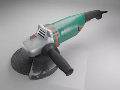 angle grinder Low-poly 3D model